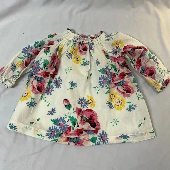 GAP - long sleeve lined floral dress. Size 3-6 months - Picture 1 of 6